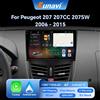 NONE Autoradio Android Wireless Carplay per Peugeot 207 CC 2006-2015, Lettore Multimediale 2Din, Navigazione, Unità Stereo per Auto