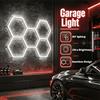 VASTFIRE Kit Luce LED Esagonale per Garage da Magazzino Locale, Lampada ad Alta Luminosità per Detailing Auto, Officina, Laboratorio e Studio di Bellezza Auto