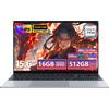 DELLA VALLE ILARIA Laptop da 15,6 pollici, Windows 11, processore Intel Core i5, Office 365, 16 GB di RAM, SSD da 512 GB, schermo IPS Full HD, tastiera numerica retroilluminata, porta Mini-HDMI, porta USB 3.0, Wi-Fi 5,