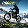 SLDBK R6000 Mountain Bike Elettrica 7000W 60V 30Ah 17" Doppia Sospensione Trail E-MTB Alta Velocità 88 km/h Autonomia Estesa 130 km Moto Elettrica Fuoristrada per Adulti