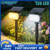 newstyle Luci Solari da Esterno con Illuminazione Bianca Calda e Fredda, 136 LED, Impermeabili IP65, Luci da Giardino con Batteria Solare da 1500mAh, 1000LM, 3 Modalità di Illuminazione, Efficiente dal Punto