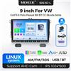 MEKEDE Autoradio 9'' con Linux, CarPlay Wireless e Android Auto per Volkswagen VW Golf Passat B6 B7 Polo Tiguan Touran, per Seat Altea Leon, per Skoda Octavia Fabia, Autoradio Touchscreen con RDS,