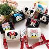 Potdemiel 1 borsa a tracolla Disney con personaggi di Mickey, Minnie e Stitch, graziosa mini borsa quadrata con disegni a tema cartone animato, portamonete alla moda, borsa a spalla da donna.
