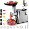 NONE Tritacarne Elettrico & Affettatrice per Verdure & Grattugia per Formaggio, Tritatutto Automatico Multifunzione, Grattugia da Cucina, Mandolina, Grattugia per Parmigiano, Macchina per Insalate,
