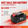 Batteria al litio di ricambio da 20V 6.0Ah per la serie Parkside X20V, compatibile con PAP 20 B3 PAP 20 A3 PAPS 208 A1, batteria ricaricabile per utensili elettrici come motoseghe, trapani, tosaerba e