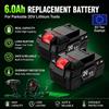 Batteria al litio di ricambio da 20V 6.0Ah per la serie Parkside X20V, compatibile con PAP 20 B3 PAP 20 A3 PAPS 208 A1, batteria ricaricabile per utensili elettrici come motoseghe, trapani, tosaerba e