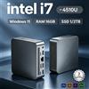Mini PC Windows 11, PC Desktop Tascabile, Intel Core I7-4510U, 16GB RAM, 2TB SSD M.2, Grafica UHD, WiFi 6, BT5.2, Mini PC da Ufficio
