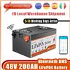 i battery stone Batteria LiFePO4 48V 50Ah 100Ah 200Ah 51.2V con BMS Bluetooth per Accumulo Solare Domestico, Golf Cart, Inverter, Camper, Barca, Senza Tasse