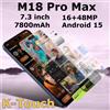K-Touch Telefoni Cellulari K-Touch M18 Pro Max Smartphone 5G Dual SIM Dual Standby 7.3 Pollici Android 15 22GB+2TB Fotocamera 16+48MP 7800mAh Wifi GPS Versione Globale Cellulari