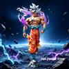 Bandai Figura di Son Goku Ultra Instinct da 16,5 cm, Anime Dragon Ball Super, Goku Capelli Bianchi, Modello in PVC, Giocattolo da Collezione, Ornamento da Scrivania, Regalo