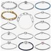 Potdemiel Nuovo Bracciale in Argento 925 a Forma di T con Cuore, Stella, Perla e Cordino in Pelle, Gioiello Elegante per Fai-da-Te, Regalo Raffinato