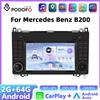 Podofo 2+64G Radio Wireless CarPlay Android Auto per Mercedes Benz W169 W245 B200 W906 Sprinter W639 Vito, Lettore Multimediale per Auto con GPS, Stereo, Bluetooth, Wifi, RDS