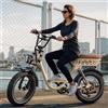 ONESPORT Bicicletta Elettrica ONESPORTS W77 con Ruote Fat da 20 Pollici, Batteria da 48V 18Ah e Motore da 250W - Freni Idraulici a 7 Velocità, Display LCD, Connessione Bluetooth, Autonomia di 80-90KM