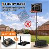 NONE Canestro da basket regolabile in altezza per esterni con supporto robusto, ruote e tabellone trasparente in PC (76×50 cm) - portatile per adolescenti e adulti - perfetto per giardino, balcone e