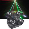 PINCHENGGUANGDIAN Faro a testa mobile con fascio LED colorato da 48W, laser rosso e verde, luci lampeggianti bianche, controllo DMX512 e sonoro per DJ e feste.