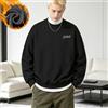 NONE Felpa calda in pile con scollo alla francese, felpa casual senza cappuccio, modello unisex, felpa oversize a tinta unita, tessuto resistente ai colori e delicato sulla pelle, felpa oversize con scollo