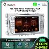 podofo Autoradio Podofo 7" 2Din con Carplay Wireless, Android Auto, Lettore Multimediale per Auto, MirrorLink, Sistema di Guida Intelligente, GPS per Ford Focus, Mondeo, C-MAX, S-MAX
