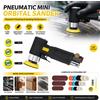 TKKEACE Levigatrice Orbitale Pneumatica Mini, Lucidatrice ad Aria, Utensile di Levigatura Pneumatico ad Alta Velocità con Tamponi da 1, 2, 3 Pollici per Carrozzeria Auto, Rimozione Ruggine, Finitura Legno,
