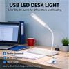 NONE Lampada da scrivania a LED con clip, luce bianca fredda 6500K, cavo da 120 cm, lampada con morsetto per illuminazione da comodino, lettura, studio, lavori manuali e riparazioni.
