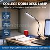 NONE Lampada da scrivania a LED con clip, 4,8 W, 24 LED, alimentazione USB, braccio flessibile, luce con morsetto, ideale per studenti, camere da letto, lettura, ufficio e lavoro.