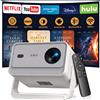 XGODY Proiettore 4K XGODY 650ANSI Beamer Nativo 1080P Smart Android 14.0 con Autofocus, Keystore, BT5.4, WIFI6 per Home Cinema
