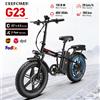 NONE DEEPOWER G23, bicicletta elettrica pieghevole, motore da 250 W, batteria rimovibile da 48 V e 35 Ah, pneumatici larghi 20x4.0, freni a disco meccanici, bicicletta elettrica per adulti adatta a tutti i