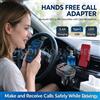 NONE Trasmettitore FM Bluetooth per auto, Bluetooth 5.0, caricatore USB Type-C da 3,4 A, luce RGB, funzione vivavoce, lettore MP3 con display a LED.