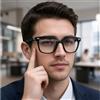 NONE Occhiali intelligenti con Bluetooth 5.4, traduzione tramite intelligenza artificiale, funzione musicale, controllo tramite tocco, lenti trasparenti, occhiali wireless con microfono.