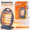 NONE Riscaldatore a radiazione in quarzo Aurora Tech 800W di Kasaviva | 2 livelli di potenza: 400W/800W | Maniglia per il trasporto | Calore Istantaneo | Protezione di sicurezza contro il