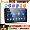 Podofo 2 Din 9" Lettore Multimediale Universale per Auto 4 Core 2+64G con FM, CarPlay Wireless, Android Auto, Schermo IPS, WIFI, GPS, FM RDS, Radio Stereo per Auto