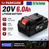 Batteria al litio da 20 V e 6 Ah per Parkside X20V, sostituzione per PAP 20 B3 A3 PAPS 208 A1, batteria per utensili elettrici, adatta per motosega, trapano e tosaerba.