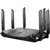 MSI RadiX AX6600 WiFi 6 Tri-Band router wireless Gigabit Ethernet Banda tripla (2.4 GHz/5 GHz) Nero [GRAX66]