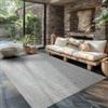 Carpettex Tappeto per esterni - tinta unita, resistente alle intemperie, per terrazza, balcone, giardino, cucina, aspetto sisal a tessitura piatta, dimensioni:60 x 100 cm, Colore:Argento