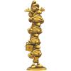 OEM Colonna dei Puffi dorati - Statuetta in resina, lucida, 30x9x10 cm