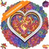 OEM Puzzle in legno, 700 pezzi - "Amore consapevole" - Design mandala, 45x45 cm