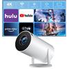 Merkloos Proiettore mini - Proiettore portatile 4K - Wi-Fi 6 - 1280 x 720 px - Android 14.0