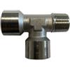 Raccordo a T M FF 1/4" Nichelato