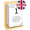 My Life The Brilliant Calendar 2025 wooden stand. Il Calendario Geniale in inglese. L'Originale con Supporto Legno Naturale. Idea Regalo Scuola e Amici. Leggi ogni giorno una frase in inglese. Scatola Regalo.