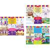 Melissa & Doug Set di 3 Album di Figurine Adesive, Il Guardaroba, Fate e La Mia Casa, Blocchi attivita', Album di Figurine, Adesivi riutilizzabili, 1+ Anni, Regalo per Bambini e Bambine