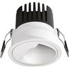 Gea luce GFA1721 FARETTO DA INCASSO IN ALLUMINIO LED 3000K 711LM 15W D.8CM BIANCO CON RIFLETTORE CROMATO