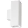 Gea luce GAP540 APPLIQUE A PARET IN ALLUMINIO IP20 BIEMISSIONE QUADRATO 2 LUCI ATTACCO GU10 BIANCO SATINATO