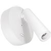 Gea luce GAP580 APPLIQUE A PARETE IN ALLUMINIO CON SPOT ORIENTABILE 1 LUCE LED 3000K 180LM 3W BIANCO SATINATO