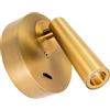 Gea luce GAP582 APPLIQUE A PARETE IN ALLUMINIO CON SPOT ORIENTABILE 1 LUCE LED 3000K 180LM 3W ORO OPACO