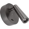 Gea luce GAP584 APPLIQUE A PARETE IN ALLUMINIO CON SPOT ORIENTABILE 1 LUCE LED 3000K 180LM 3W BLACK NICKEL