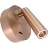 Gea luce GAP585 APPLIQUE A PARETE IN ALLUMINIO CON SPOT ORIENTABILE 1 LUCE LED 3000K 180LM 3W CHAMPAGNE