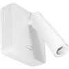 Gea luce GAP590 APPLIQUE A PARETE IN ALLUMINIO CON SPOT ORIENTABILE 1 LUCE ATTACCO QUADRATO LED 3000K 180LM 3W BIANCO SATINATO