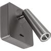 Gea luce GAP594 APPLIQUE A PARETE IN ALLUMINIO CON SPOT ORIENTABILE 1 LUCE ATTACCO QUADRATO LED 3000K 180LM 3W BLACK NICKEL