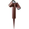 Gea luce GES2223 PALETTO CON PROIETTORE ORIENTABILE 2 LUCI ATTACCO GU10 MARRONE