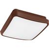 Gea luce GPL372 PLAFONIERA QUADRATA CCT LED 3000-4000K 2200-2300LM 24W BIANCO E MARRONE