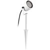 Gea luce GES2280 PROIETTORE CON PICCHETTO 1 LUCE ATTACCO GU10 IN ALLUMINIO E VETRO BIANCO OPACO H.40CM